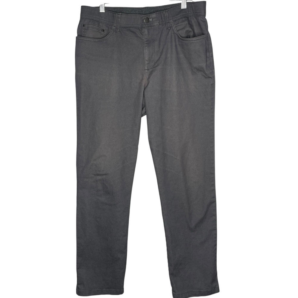 Calvin Klein Slim Straight Mens Size 34x32 Gray Chino Pants Flat Front